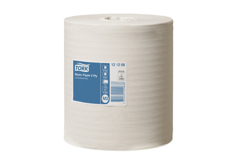 Tork Basic Paper 2ply Centerfeed Roll : M2 121206