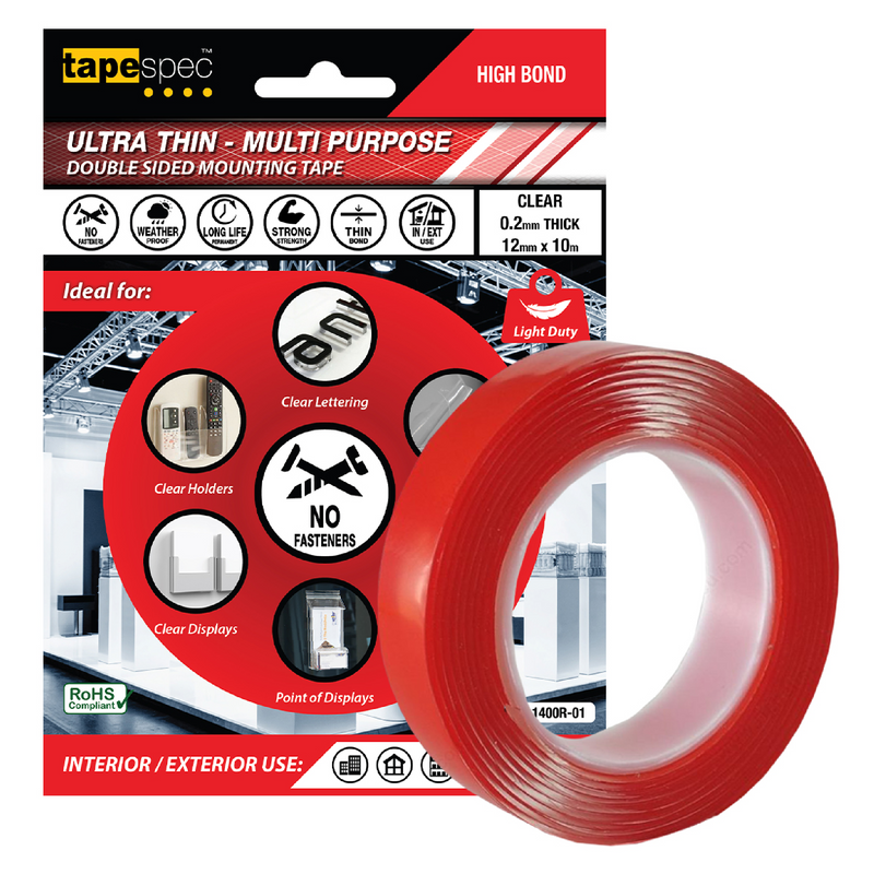 1400 Ultra Thin Multi Purpose Double Sided Tape "Retail Roll"
