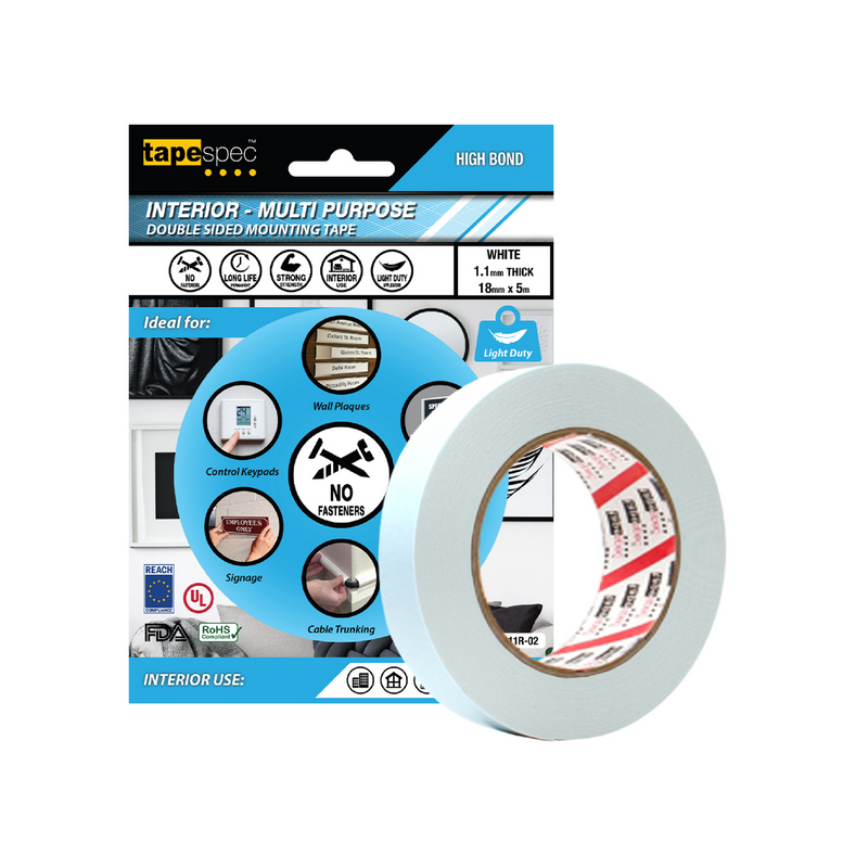 1811 General Purpose Interior Double Sided Foam Tape "Retail Roll"