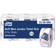 Tork Soft Mini Jumbo Toilet Rolls 2ply : T2  2306898