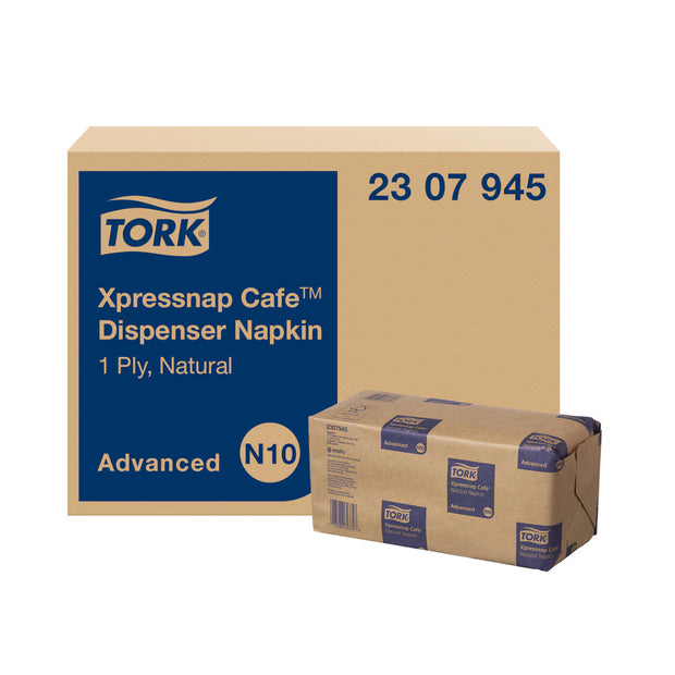 Tork Xpressnap Cafe Natural Dispenser Napkin : N10