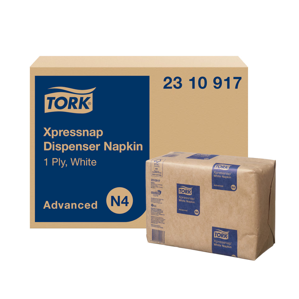 Tork Xpressnap White Dispenser Napkin : N4