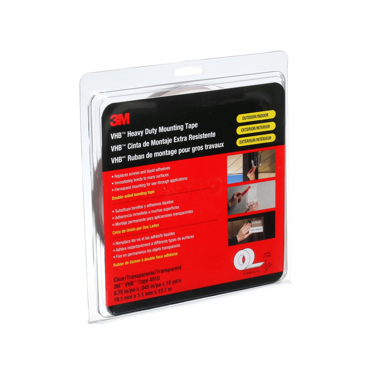 3M 4910 VHB Double Sided Tape Clear 