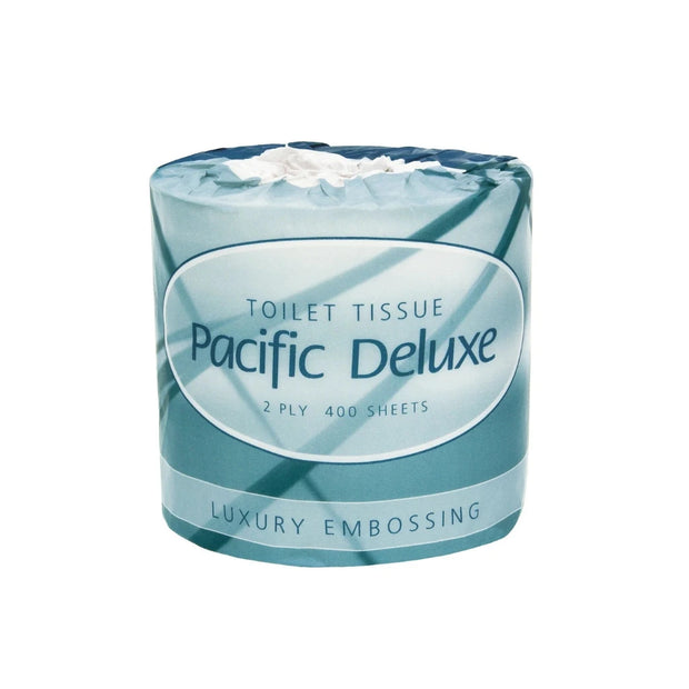 Pacific Deluxe 400's 2ply Toilet Rolls