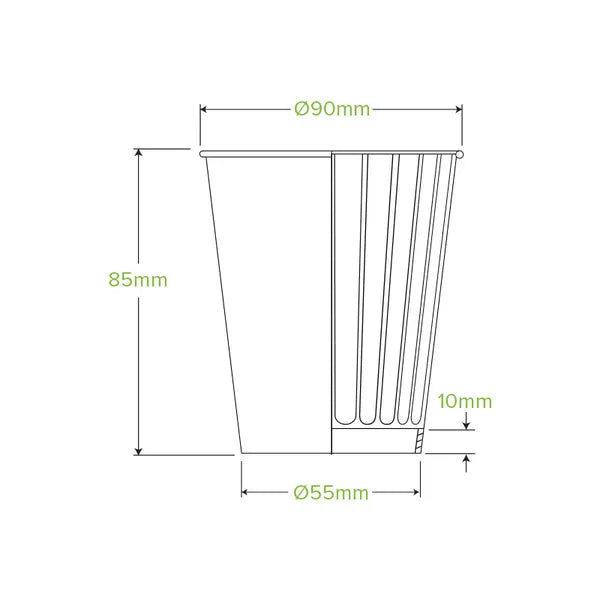 "Biocup" Double Wall Hot Cup (Compostable)