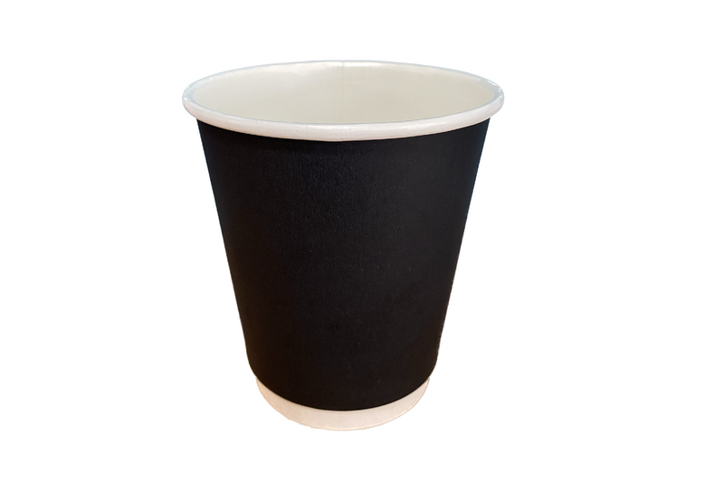 Black Double Wall Hot Cup (Compostable)