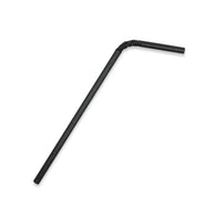 Paper Bendy Straws Black