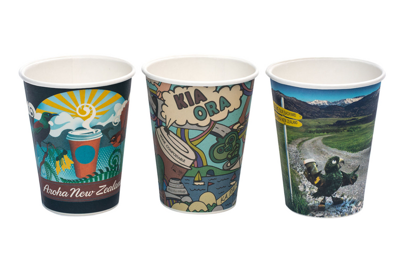 "Kiwiana" Hot Cup (Home Compostable)