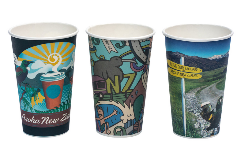 "Kiwiana" Hot Cup (Home Compostable)