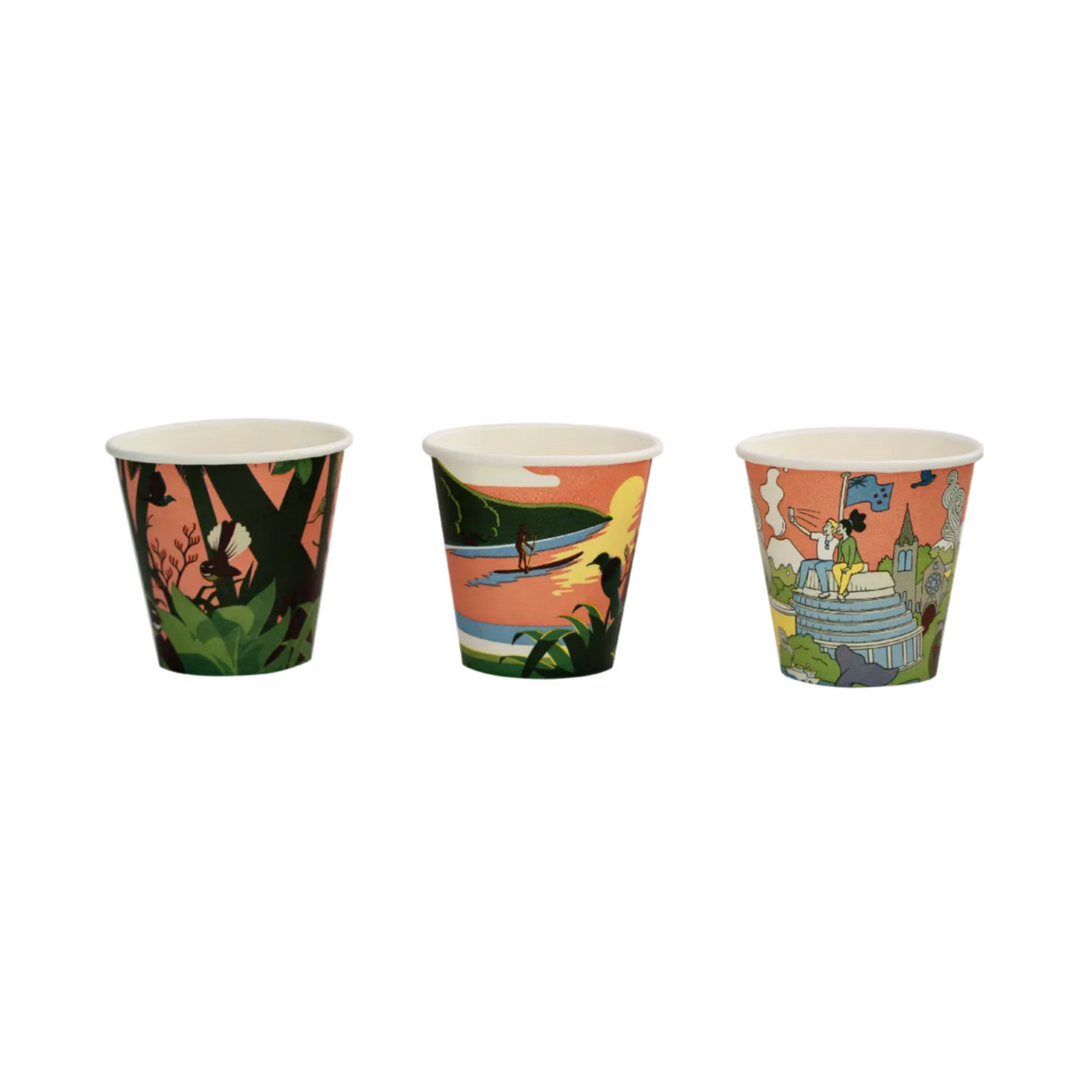 "Kiwiana" Hot Cup (Home Compostable)