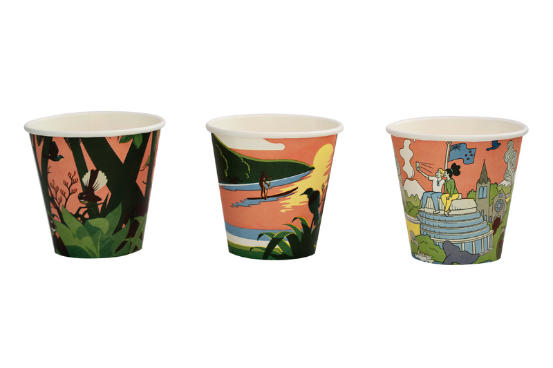 "Kiwiana" Hot Cup (Home Compostable)