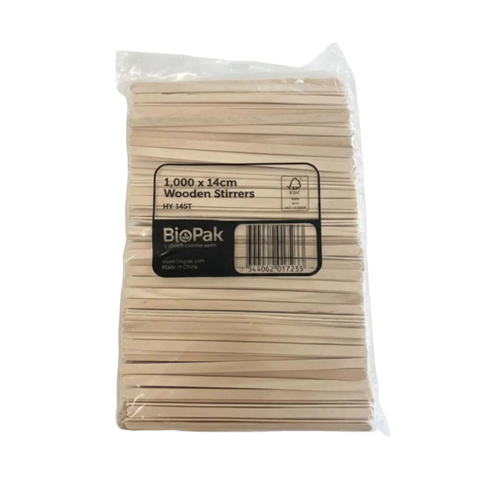 Wooden Stir Sticks 14cm