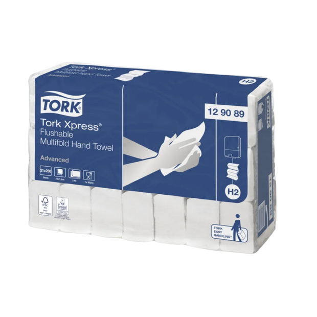 Tork Xpress Flushable Multifold Hand Towel : H2  129089