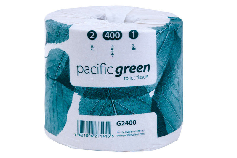 Pacific Green Recycled 400s 2ply Toilet Rolls