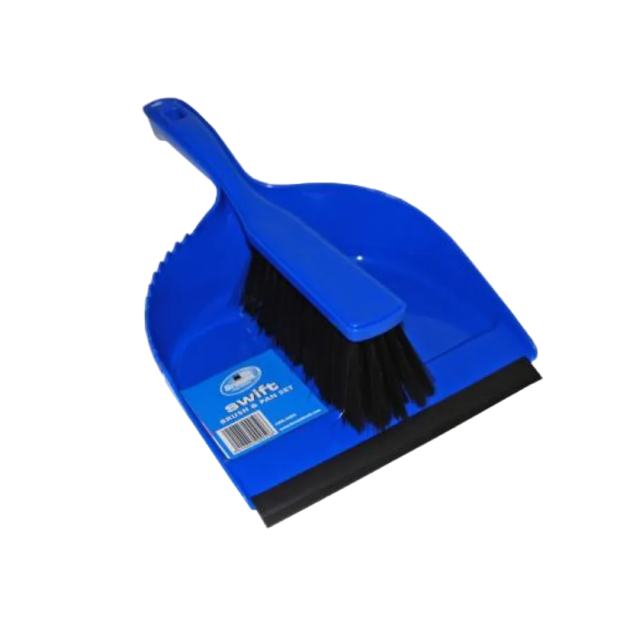 Brush & Pan Set Rubber Bladed