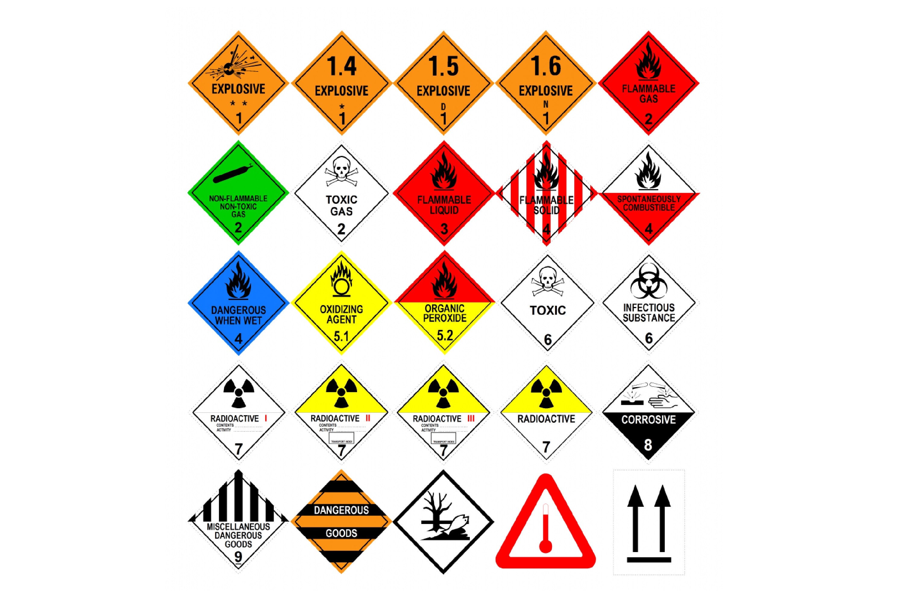 Dangerous Goods Shipping Labels 