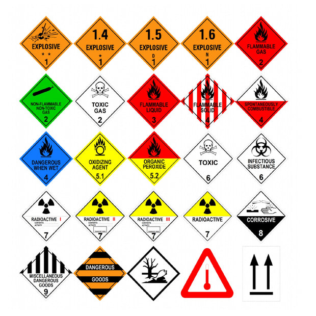 Dangerous Goods Shipping Labels "Perforated"