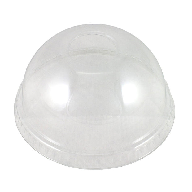 Domed Lid With Hole To Fit 420ml Glass "PET"